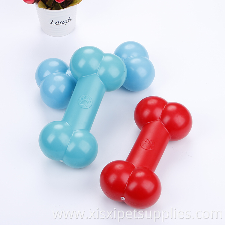 2018 Hot Sale TPE blowing Dog Bone Chew Squeaky Toy for Dogs